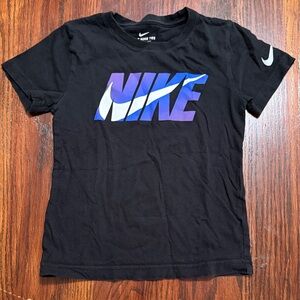 Nike Black Tee with Blue and Purple Graphic
